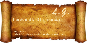 Lenhardt Giszmunda névjegykártya